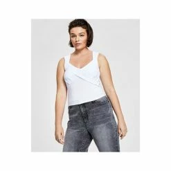 Best Sale 🎁 Bar III 👩 Women's Bustier Tank Top, Created For Macy's Bright White 👏 -Cheap Bar III Store unnamed file 1842