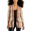 Outlet 😀 Bar III 👩 Women's Python-Print Knit Shawl-Collar Boyfriend Blazer, Created For Macy's Snake Python 😍