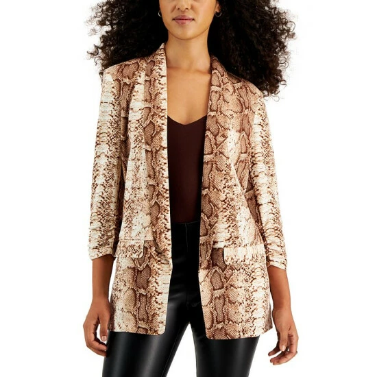 Outlet ๐ Bar III ๐ฉ Women's Python-Print Knit Shawl-Collar Boyfriend Blazer, Created For Macy's Snake Python ๐ 1 Outlet ๐ Bar III ๐ฉ Women's Python-Print Knit Shawl-Collar Boyfriend Blazer, Created For Macy's Snake Python ๐