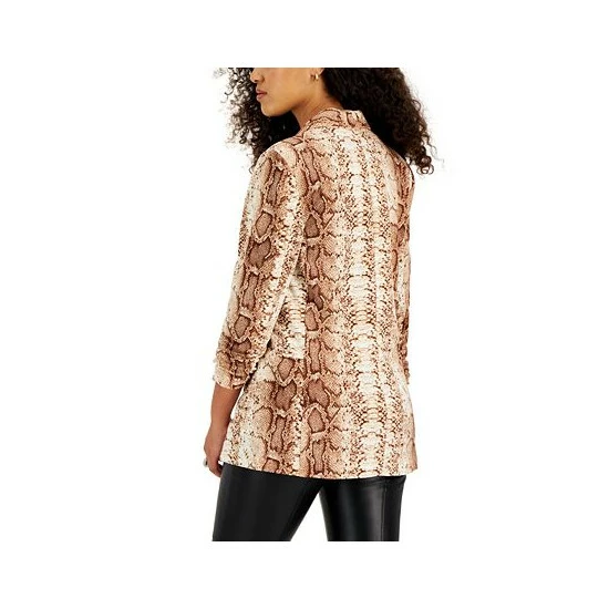 Outlet ๐ Bar III ๐ฉ Women's Python-Print Knit Shawl-Collar Boyfriend Blazer, Created For Macy's Snake Python ๐ 2 Outlet ๐ Bar III ๐ฉ Women's Python-Print Knit Shawl-Collar Boyfriend Blazer, Created For Macy's Snake Python ๐ - Image 2