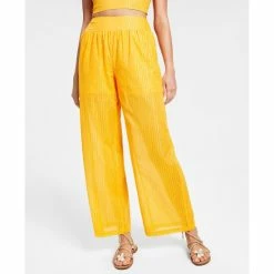 Brand new ✨ Bar III 👩 Women's Wide-Leg Metallic-Stripe Pull-On Pants, Created For Macy's Gold Brick 😀