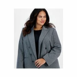 Cheap ✨ Bar III Plus Size Shimmer Herringbone Long-Sleeve Blazer, Created For Macy's Silver Combo 🎁 -Cheap Bar III Store unnamed file 1864