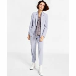 Top 10 🧨 Bar III 👩 Women's Bow-Tie Blouse, Crepe Blazer & Pants, Created For Macy's Moonstone Multi 🛒