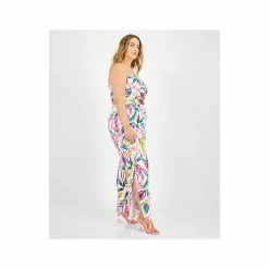 Cheap 💯 Bar III Plus Size Printed O-Ring-Neck Slit-Hem Jumpsuit, Created For Macy's Barbados Orchid ⭐ -Cheap Bar III Store unnamed file 1889