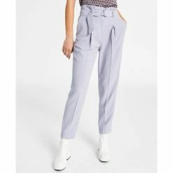 Best reviews of 🎁 Bar III 👩 Women's Belted Textured Crepe Pants, Created For Macy's Moonstone 🔥