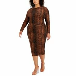 Best Sale 🎉 Bar III Plus Size Animal-Print Top, Created For Macy's Snake Python 💯