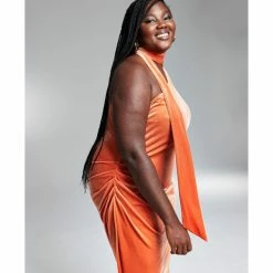 Best reviews of 👍 Bar III GooGoo Atkins Trendy Plus Size Scarf-Neck One-Sleeve Draped Maxi 👗 Dress, Created For Macy's Desert Peach 🤩 -Cheap Bar III Store unnamed file 1939