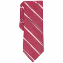Flash Sale 👍 Bar III Men's Richardson Stripe Tie, Created For Macy's Red ⌛