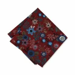 Cheap 🔥 Bar III Men's Robenin Floral Pocket Square, Created For Macy's Red ⭐