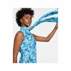 Promo ⌛ Bar III 👩 Women's Tie-Neck Sleeveless Top, Created For Macy's Deep Aqua Combo 👏 -Cheap Bar III Store unnamed file 2010