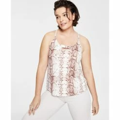 Best Pirce ✨ Bar III Snakeskin-Print Tank Top, Created For Macy's Snake Python 👏