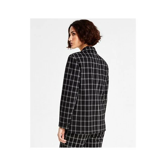 Best reviews of โ Bar III ๐ฉ Women's Plaid Long-Sleeve Single-Button Boyfriend Blazer, Created For Macy's Black Combo โจ 2 Best reviews of โ Bar III ๐ฉ Women's Plaid Long-Sleeve Single-Button Boyfriend Blazer, Created For Macy's Black Combo โจ - Image 2