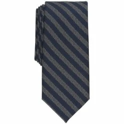 Cheap 😀 Bar III Men's Cruiser Skinny Herringbone Stripe Tie, Created For Macy's Berry 🥰