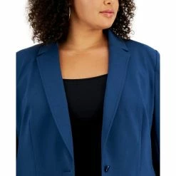 Best Pirce 😉 Bar III Plus Size Notched-Collar One-Button Jacket, Created For Macy's Gaucho Brown ❤️ -Cheap Bar III Store unnamed file 2044
