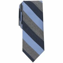 Wholesale 🛒 Bar III Men's Hall Stripe Tie, Created For Macy's Silver 👏
