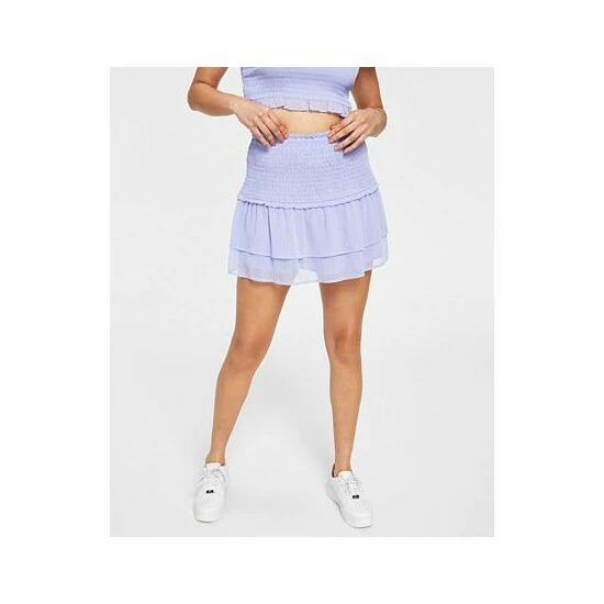 Top 10 ๐ Bar III ๐ฉ Women's Ruffled Smocked Mini ๐ Skirt, Created For Macy's Wizard Lilac ๐งจ 3 Top 10 ๐ Bar III ๐ฉ Women's Ruffled Smocked Mini ๐ Skirt, Created For Macy's Wizard Lilac ๐งจ - Image 3