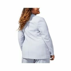 Discount 💯 Bar III Plus Size Textured Crepe Single-Button Blazer, Created For Macy's Moonstone 🔥 -Cheap Bar III Store unnamed file 2080