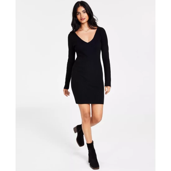 Deals ๐ Bar III ๐ฉ Womenโs Ribbed V-Neck Sweater ๐ Dress, Created For Macyโs Cherry On Top โ 5 Deals ๐ Bar III ๐ฉ Womenโs Ribbed V-Neck Sweater ๐ Dress, Created For Macyโs Cherry On Top โ - Image 5