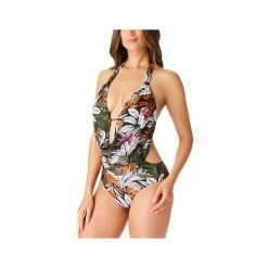 Flash Sale 🎉 Bar III 👩 Women's La Planta Cowlneck One-Piece 🩱 Swimsuit, Created For Macy's Multi Tropical 🧨 -Cheap Bar III Store unnamed file 2113