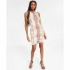 Coupon ❤️ Bar III Petite Snake-Embossed Bodycon 👗 Dress, Created For Macy's Snake Python 🧨