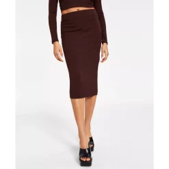 Brand new 🤩 Bar III Ribbed Midi 👗 Skirt, Created For Macy's Deep Black 💯 -Cheap Bar III Store unnamed file 214