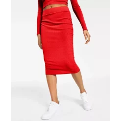 Brand new 🤩 Bar III Ribbed Midi 👗 Skirt, Created For Macy's Deep Black 💯 -Cheap Bar III Store unnamed file 215