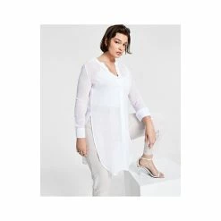 Outlet 🎉 Bar III Petite Sheer Tunic, Created For Macy's Crema 🥰 -Cheap Bar III Store unnamed file 2152