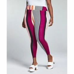 Flash Sale 😍 Bar III GooGoo Atkins Trendy Plus Size Striped Leggings, Created For Macy's Sunrise Stripes 🎉