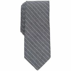 Budget 😀 Bar III Men's Vernon Stripe Tie, Created For Macy's Grey 🎉