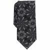 Budget 🛒 Bar III Men's Lisi Skinny Floral Tie, Created For Macy's Black 🎉