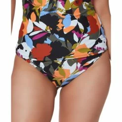 Outlet ❤️ Bar III Floral Flirt Printed Hipster 👙 Bikini Bottoms, Created For Macy's Olive Multi ⌛