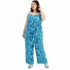Coupon 💯 Bar III Plus Size Printed V-Neck Jumpsuit, Created For Macy's Deep Aqua Combo 🔥