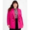 Best Sale 🎉 Bar III Plus Size Compression Boyfriend Blazer, Created For Macy's Jazz Berry 👏