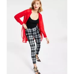 Cheapest 🎁 Bar III 👩 Women's Plaid High Rise Pull-On Leggings, Created For Macy's Bristolplaid Bl 🛒 -Cheap Bar III Store unnamed file 23
