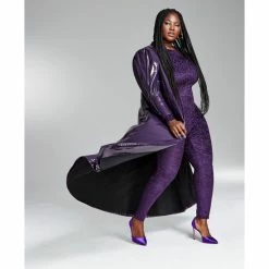 Cheapest 💯 Bar III GooGoo Atkins Trendy Plus Size Puff Sleeve Long Shiny Duster 🧥 Coat, Created For Macy's Regal Plum 🤩 -Cheap Bar III Store unnamed file 2302