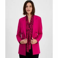 Cheap Bar III Store 20 Best Pirce ๐งจ Bar III ๐ฉ Women's Compression Boyfriend Long-Sleeve Blazer Jazz Berry ๐