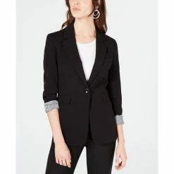 Flash Sale ✨ Bar III One-Button Blazer, Created For Macy's Black 🧨