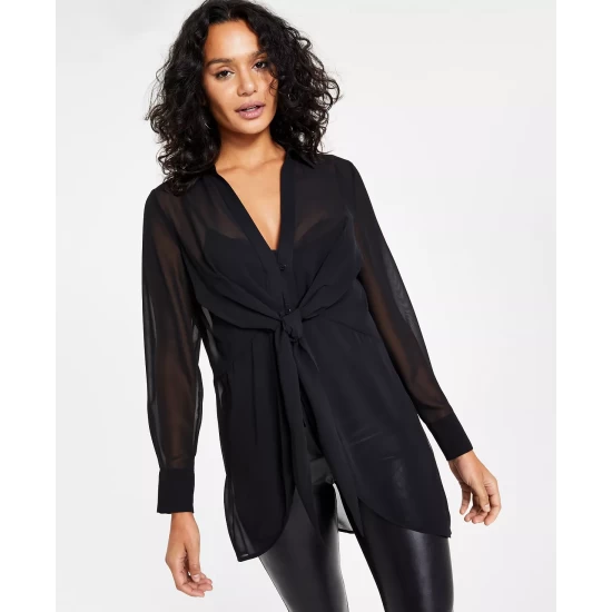 Best reviews of β€οΈ Bar III π© Women's Long-Sleeve Tie-Front Top, Created For Macy's Deep Black 𧨠2 Best reviews of β€οΈ Bar III π© Women's Long-Sleeve Tie-Front Top, Created For Macy's Deep Black 𧨠- Image 2