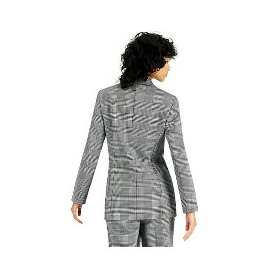 Cheapest ๐งจ Bar III ๐ฉ Women's Plaid Faux Double-Breasted Jacket, Created For Macy's Black/white ๐ 2 Cheapest ๐งจ Bar III ๐ฉ Women's Plaid Faux Double-Breasted Jacket, Created For Macy's Black/white ๐ - Image 2
