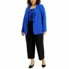 Coupon 👏 Bar III Plus Size One Button Blazer, Snake Print Camisole & Tie Front Pants, Created For Macy's Bar Navy ⌛