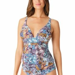 Discount 🌟 Bar III 👩 Women's Bohemian By Nature Tankini Top, Created For Macy's Multi ✔️
