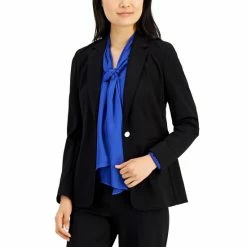 Cheapest 😀 Bar III 👩 Women's Single Button Blazer, Created For Macy's Black 🌟