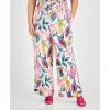 Best deal 🧨 Bar III Plus Size Printed High-Rise Wide-Leg Pants, Created For Macy's Barbados Orchid 👏