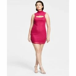 Deals ๐งจ Bar III ๐ฉ Women's Cutout Mini ๐ Dress, Created For Macy's Royal Amaryllis ๐