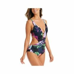 Promo ⌛ Bar III Paradise Palms Drape Front Open Back Monokini, Created For Macy's Multi 🧨 -Cheap Bar III Store unnamed file 2406