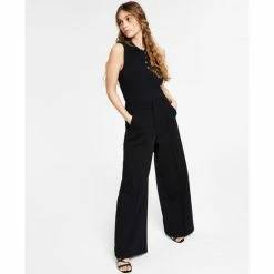 Best reviews of 😍 Bar III Ponté-Knit Wide-Leg Pants, Created For Macy's Deep Black ✨