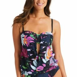 Cheapest 😀 Bar III 👩 Women's Paradise Palms Convertible Tropical-Print Tankini Top, Created For Macy's Multi ✔️