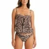 Best Sale 😍 Bar III Beach Cheetah-Print Banded Tankini Top & Hipster Bottoms, Created For Macy's Natural 😉