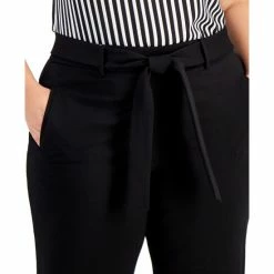 Brand new ❤️ Bar III Plus Size Cropped Tie-Front Pants, Created For Macy's Black 🌟 -Cheap Bar III Store unnamed file 2427