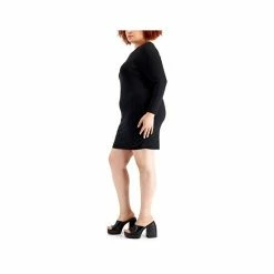 Coupon 🔥 Bar III Trendy Plus Size Bodycon 👗 Dress, Created For Macy's Deep Black 🤩 -Cheap Bar III Store unnamed file 2443